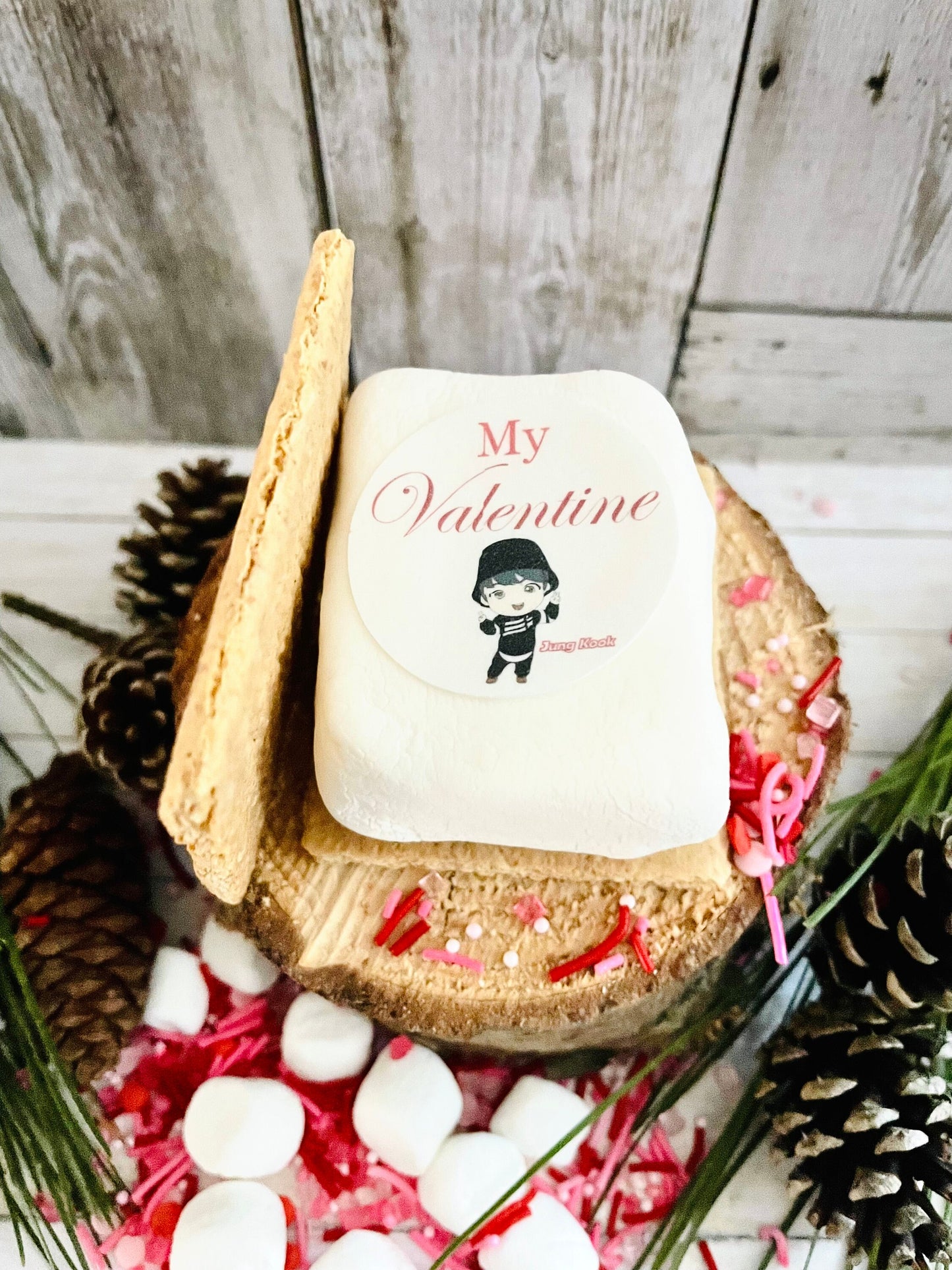 BTS Tiny Tan Mic Drop Valentine's Day Custom Edible Drink Toppers Confetti for drinks/bakedgoods/marshmallows