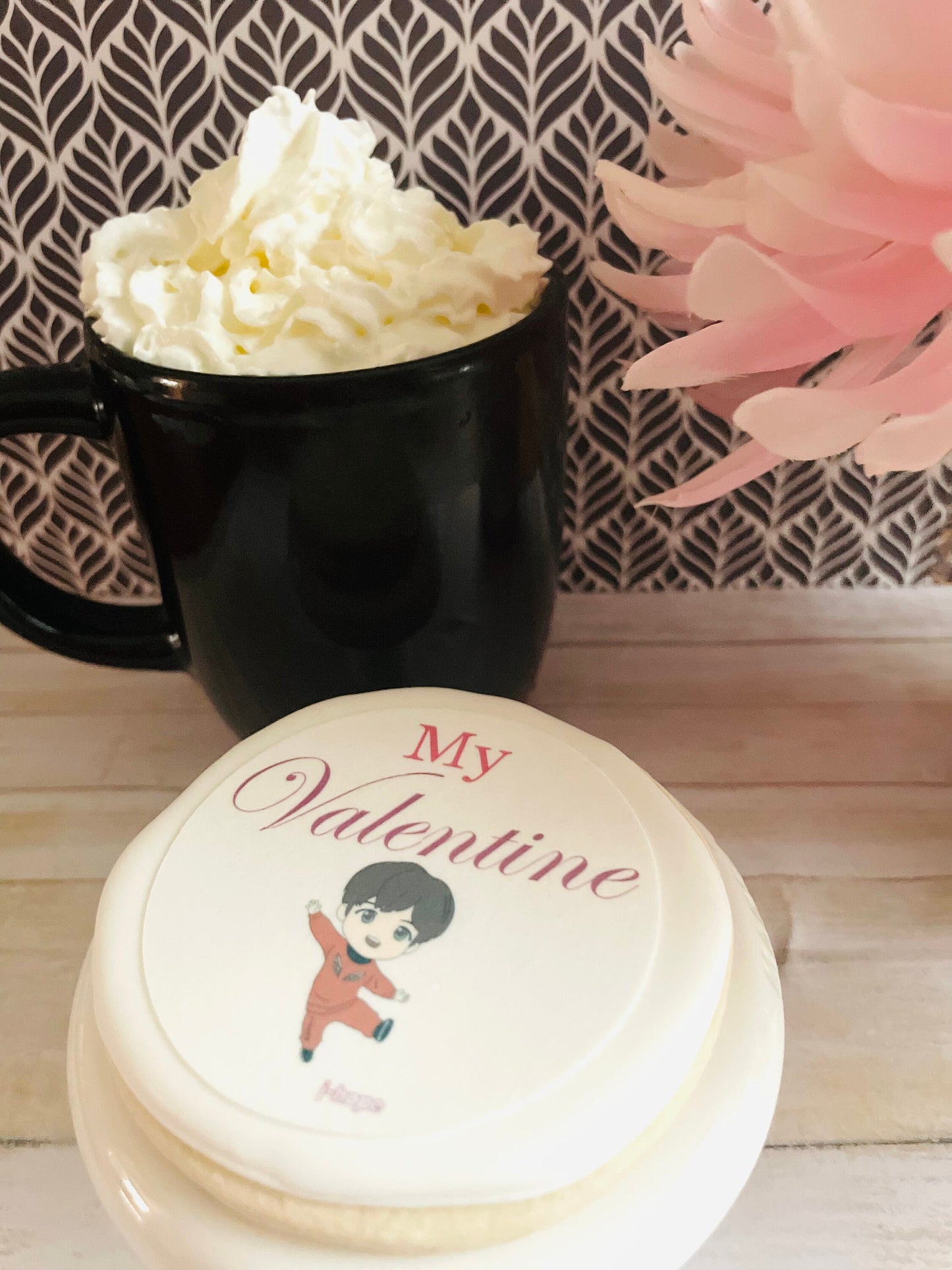 BTS Tiny Tan Mic Drop Valentine's Day Custom Edible Drink Toppers Confetti for drinks/bakedgoods/marshmallows