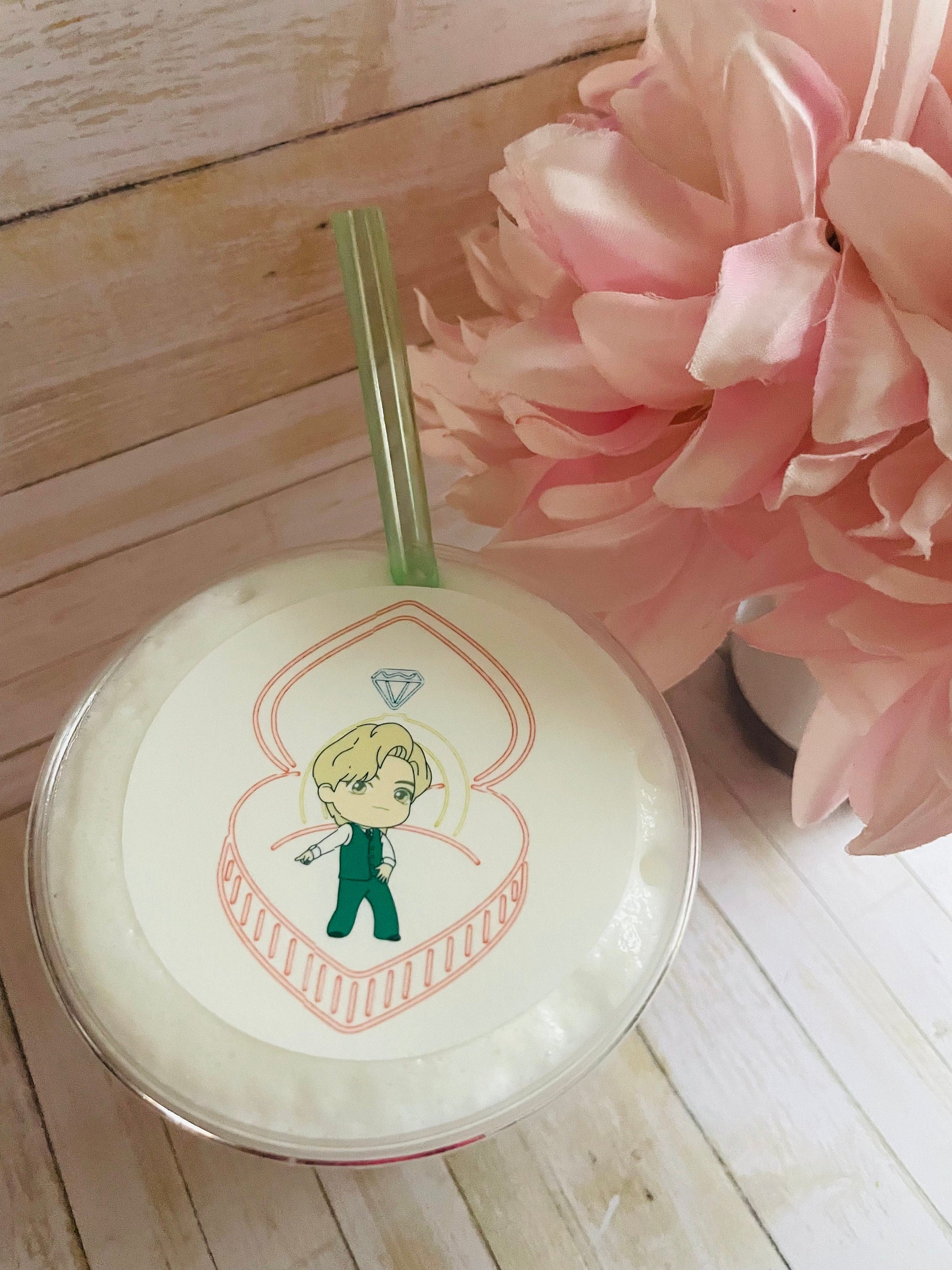 BTS Tiny Tan Ringbox - Custom Edible Drink Toppers Confetti for drinks/bakedgoods/marshmallows