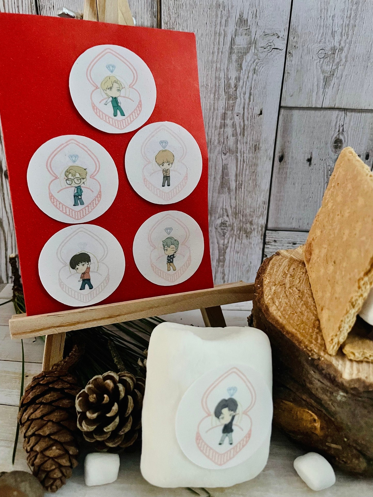 BTS Tiny Tan Ringbox - Custom Edible Drink Toppers Confetti for drinks/bakedgoods/marshmallows