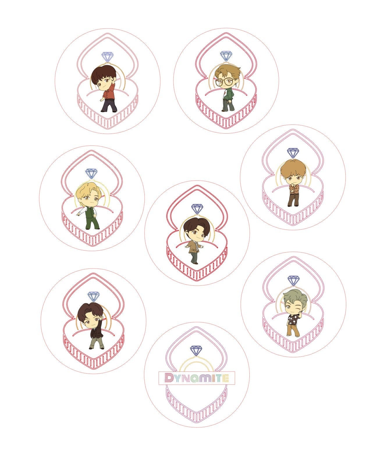 BTS Tiny Tan Ringbox - Custom Edible Drink Toppers Confetti for drinks/bakedgoods/marshmallows