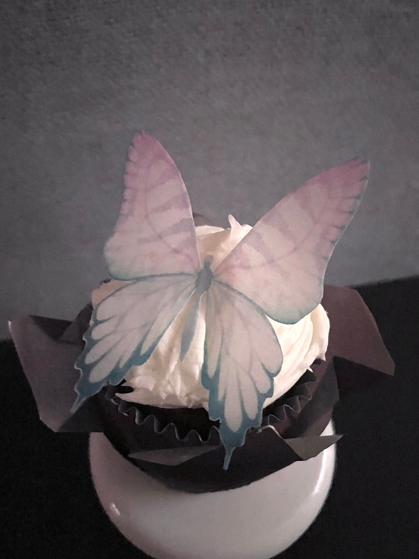 Pink Blue gradient Edible Pre-Cut 3D Wafer Paper Butterflies - Multi-Sized Edible Butterflies