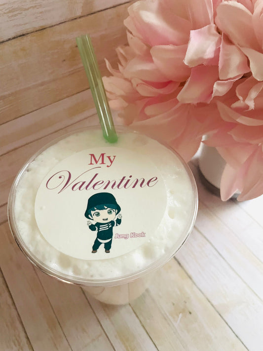 BTS Tiny Tan Mic Drop Valentine's Day Custom Edible Drink Toppers Confetti for drinks/bakedgoods/marshmallows