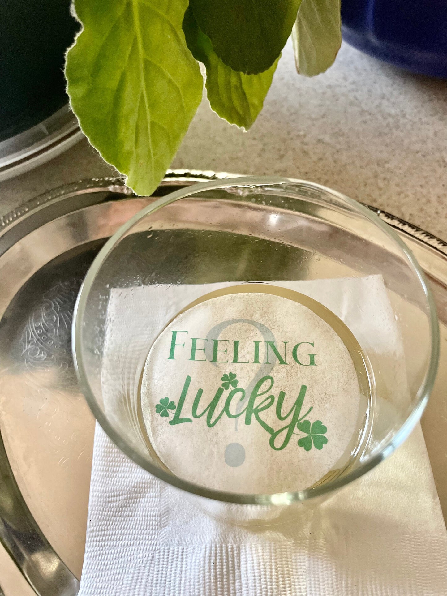Feeling Lucky? Fun Custom Edible Bar Cocktail Drink Toppers, 2 sizes