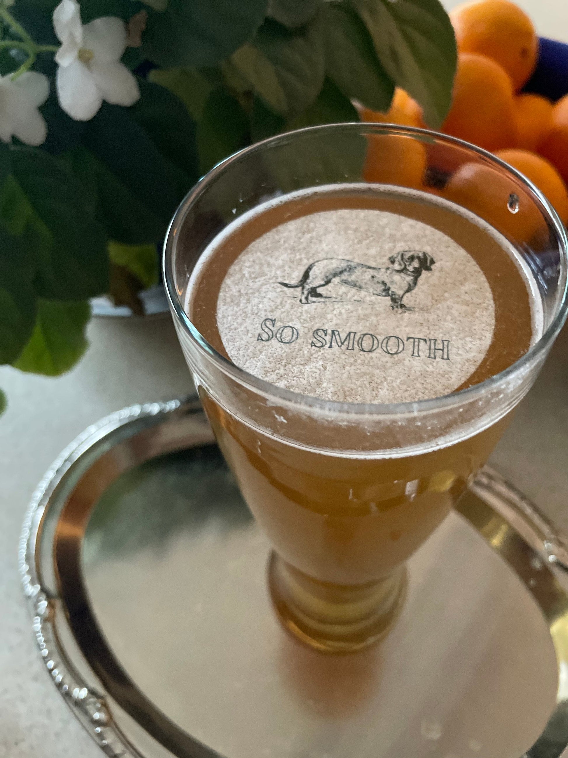 So Smooth - Whimsical Custom Edible Bar Cocktail Drink Toppers, 2 sizes