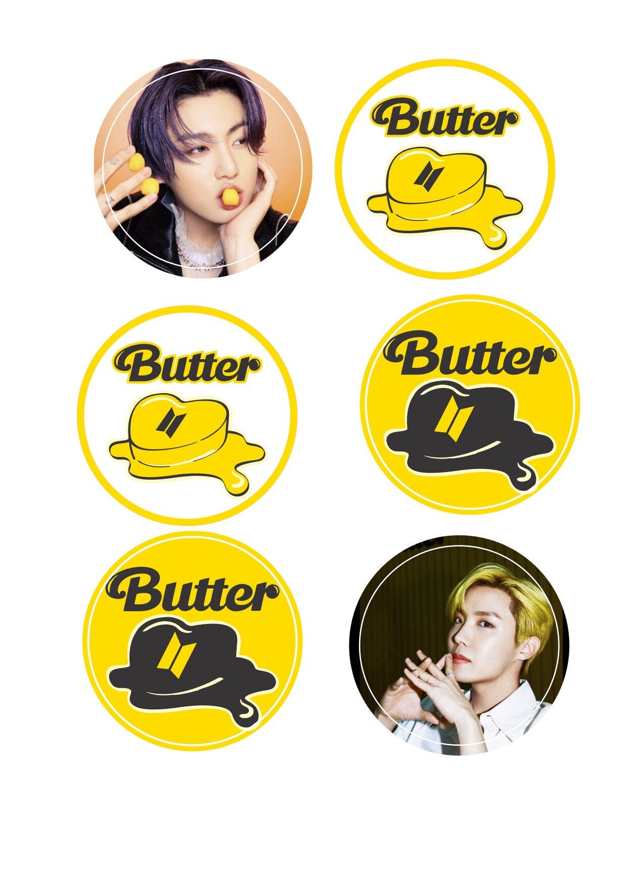 BTS Coffee -BTS BUTTER Hotter- Custom Edible Drink Toppers Confetti for drinks/bakedgoods/marshmallows