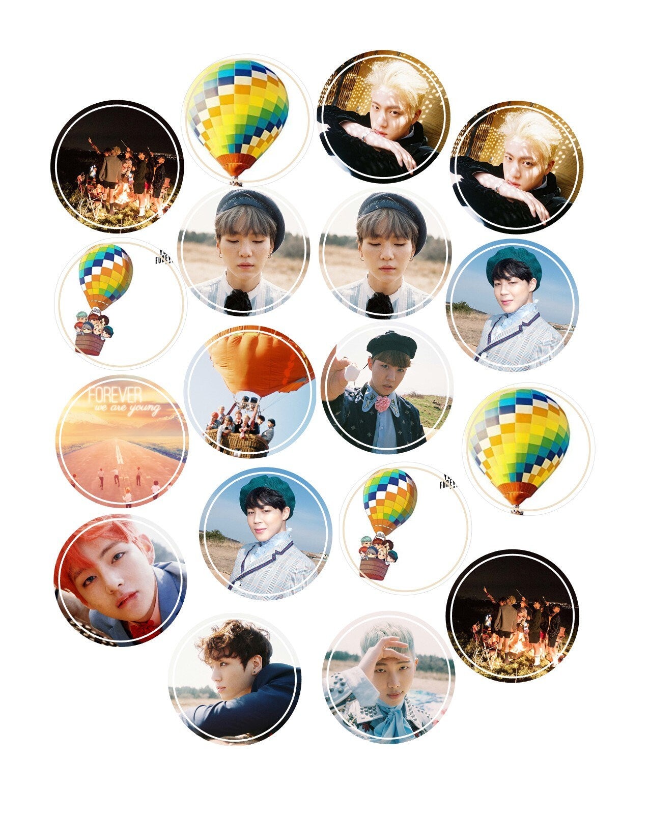 BTS Coffee BTS Young Forever Custom Edible Drink Toppers Confetti for drinks/bakedgoods/marshmallows