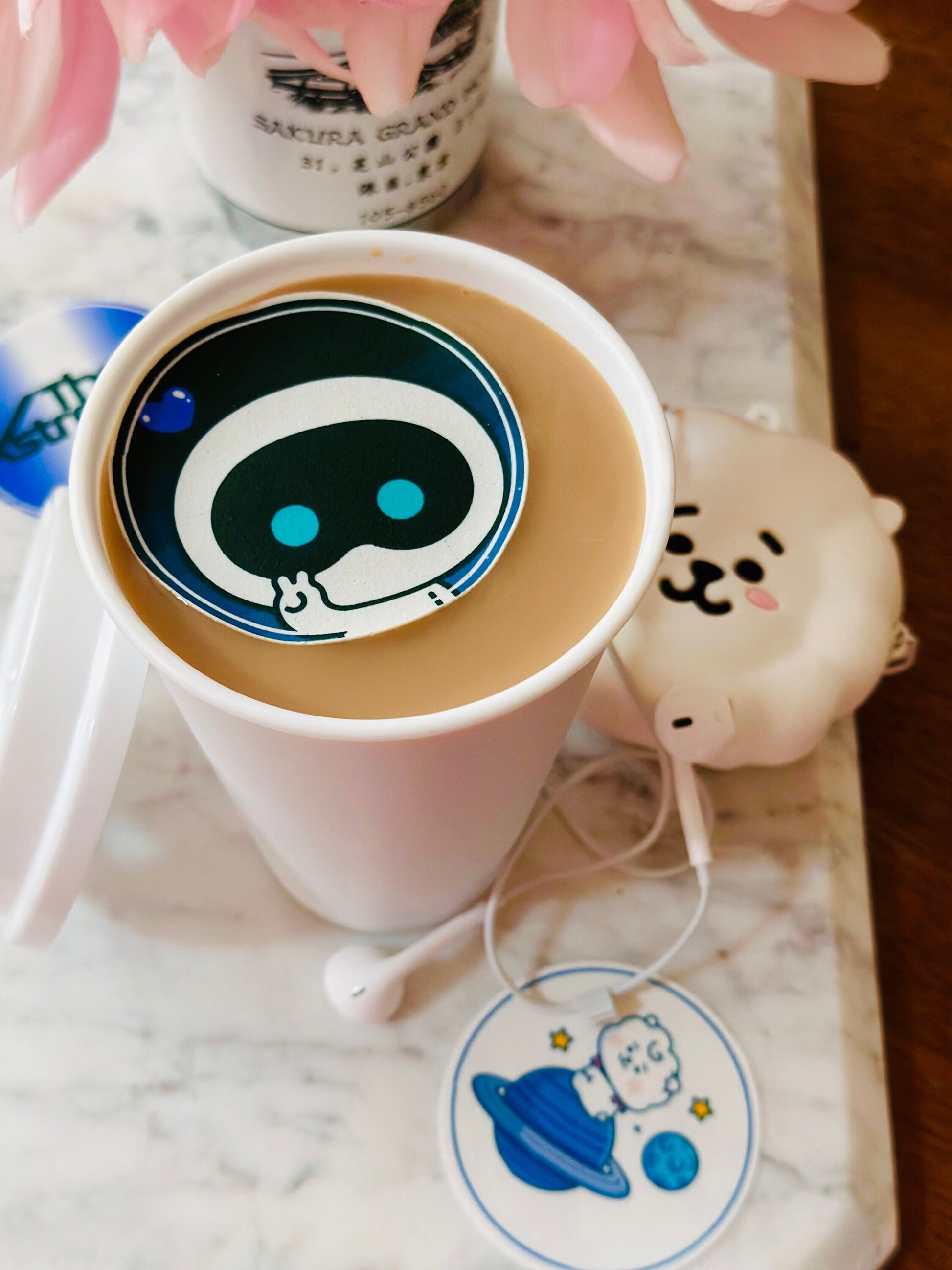 BTS Jin Astronaut Wooteo Cupcake Drink Toppers for Cake Topper Party Decoration Seokjin Astronaut Topper